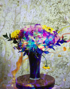 Bouquet No. 3 // 2012 // 28" x 22" // Archival Ink Jet Print of color Photogram, ed of 6 plus 2 A.P. (larger size edition of 3 + 1 A.P.)