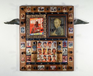 Philip J Capuano, "Window of Fame," 1992, mixed media, approx. 32” x 36”